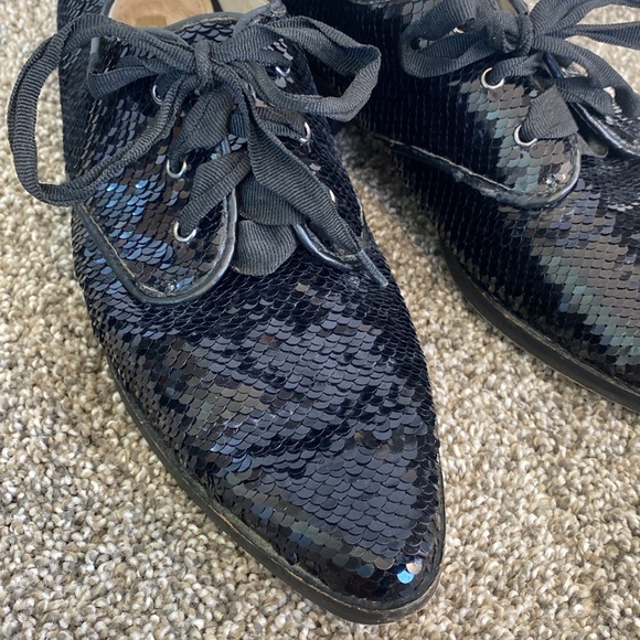 Louise et Cie black sequins flat shoes 7.5 - Picture 8 of 11